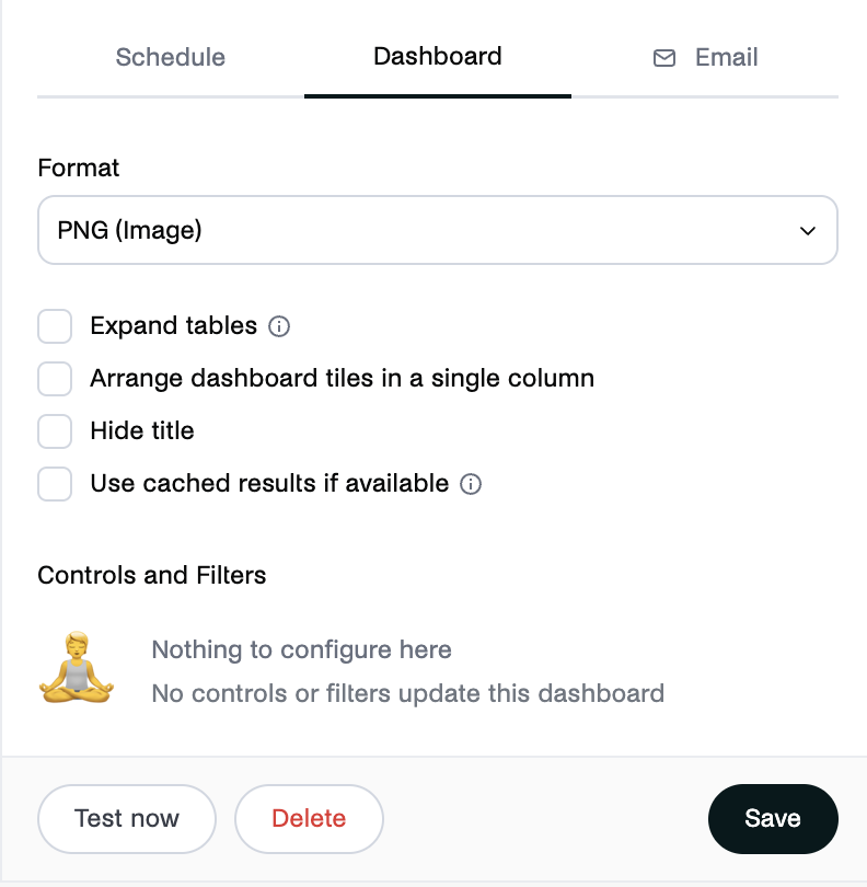 Dashboard tab on scheduling a report in Insights.png