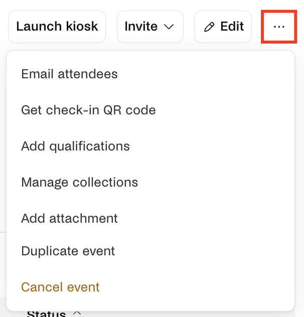 Time slotted events upper right corner options.png