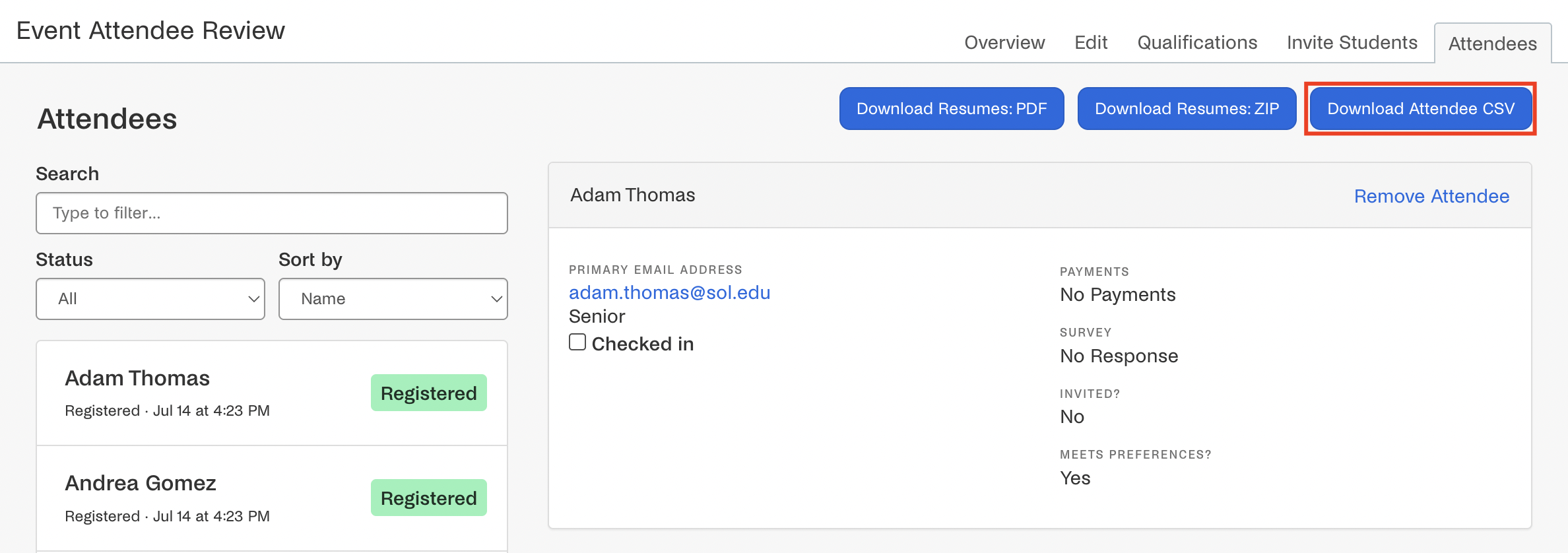 Download Attendee CSV button on Event page.png