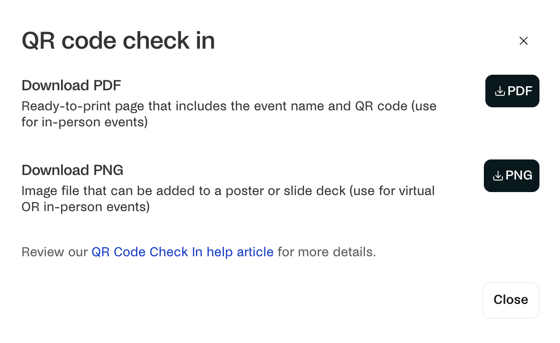 Download PDF and PNG for QR Code check in.png