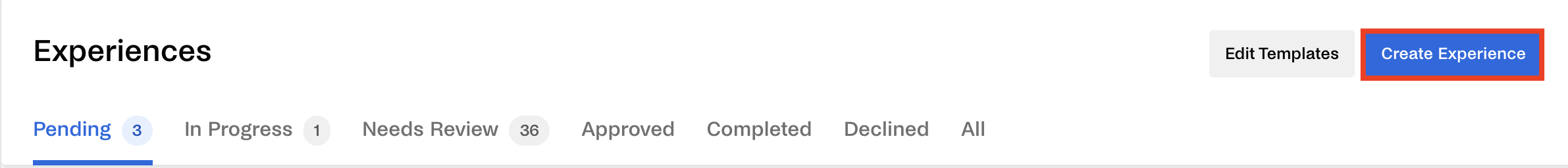 Create Experience button.png