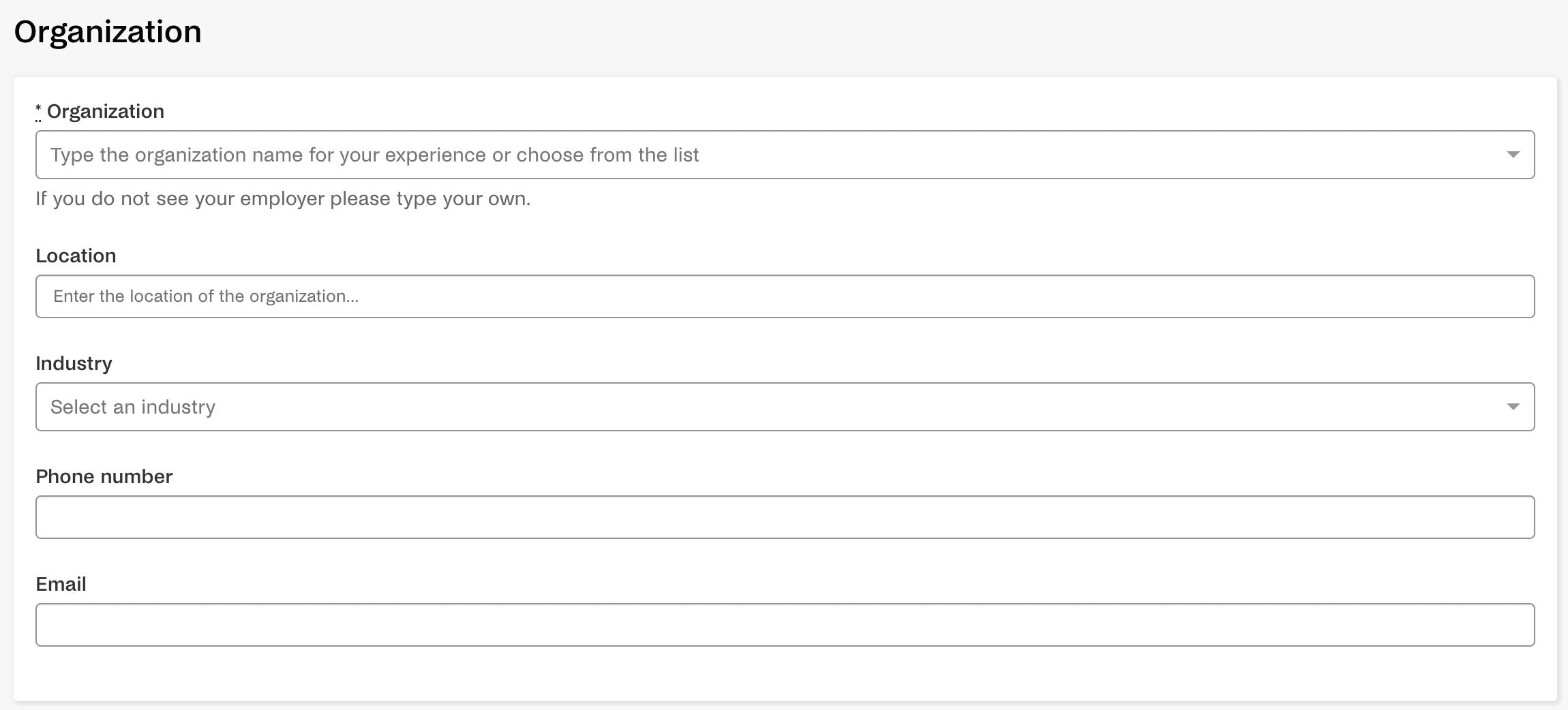 Organization on Experience page.png