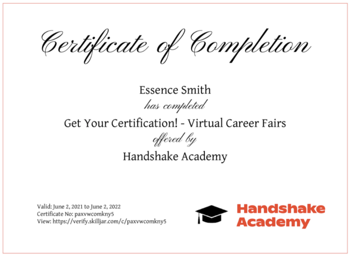 example certificate image