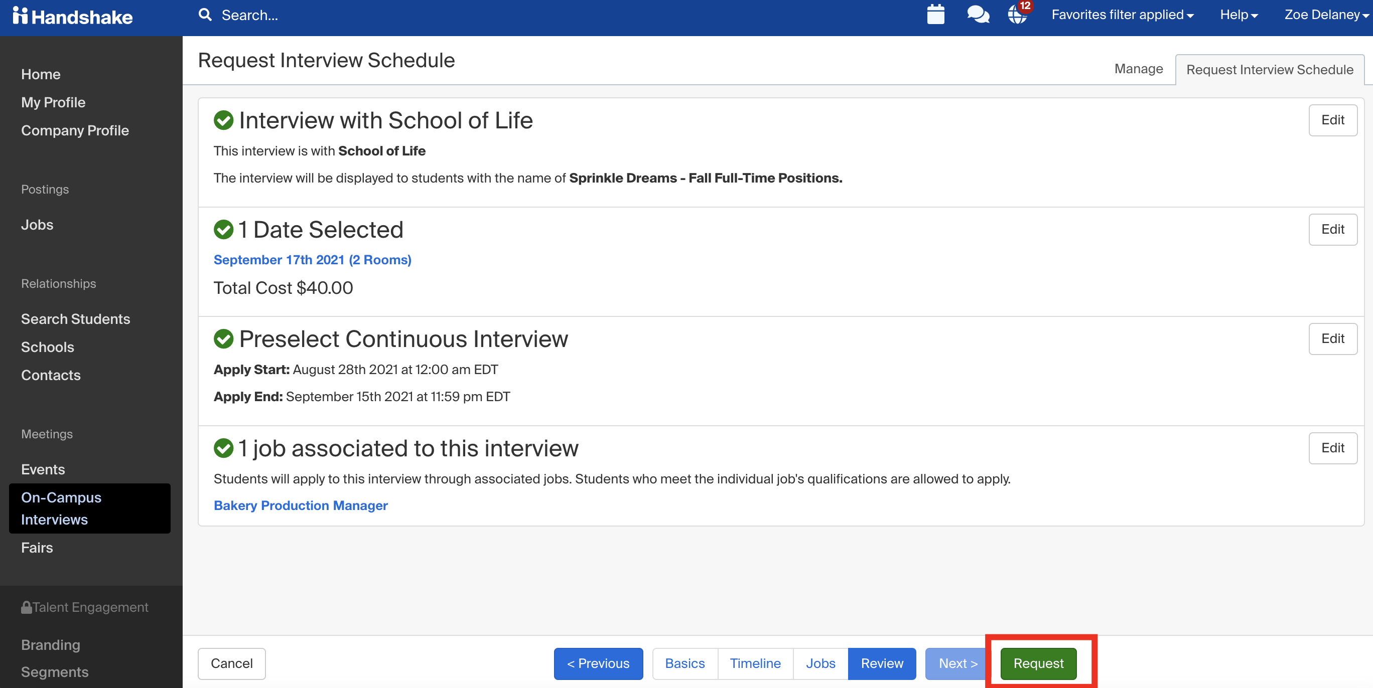 How To Request An Interview Schedule At A School Handshake Help Center