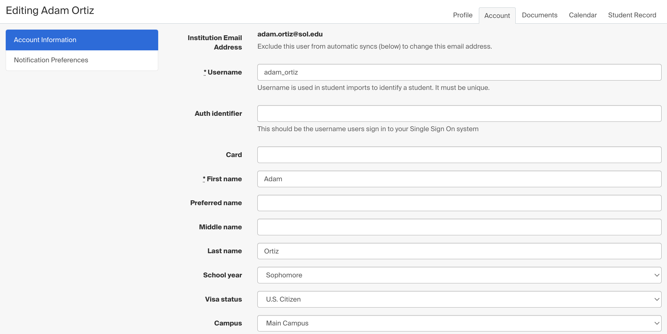 Student E-Mail Accounts