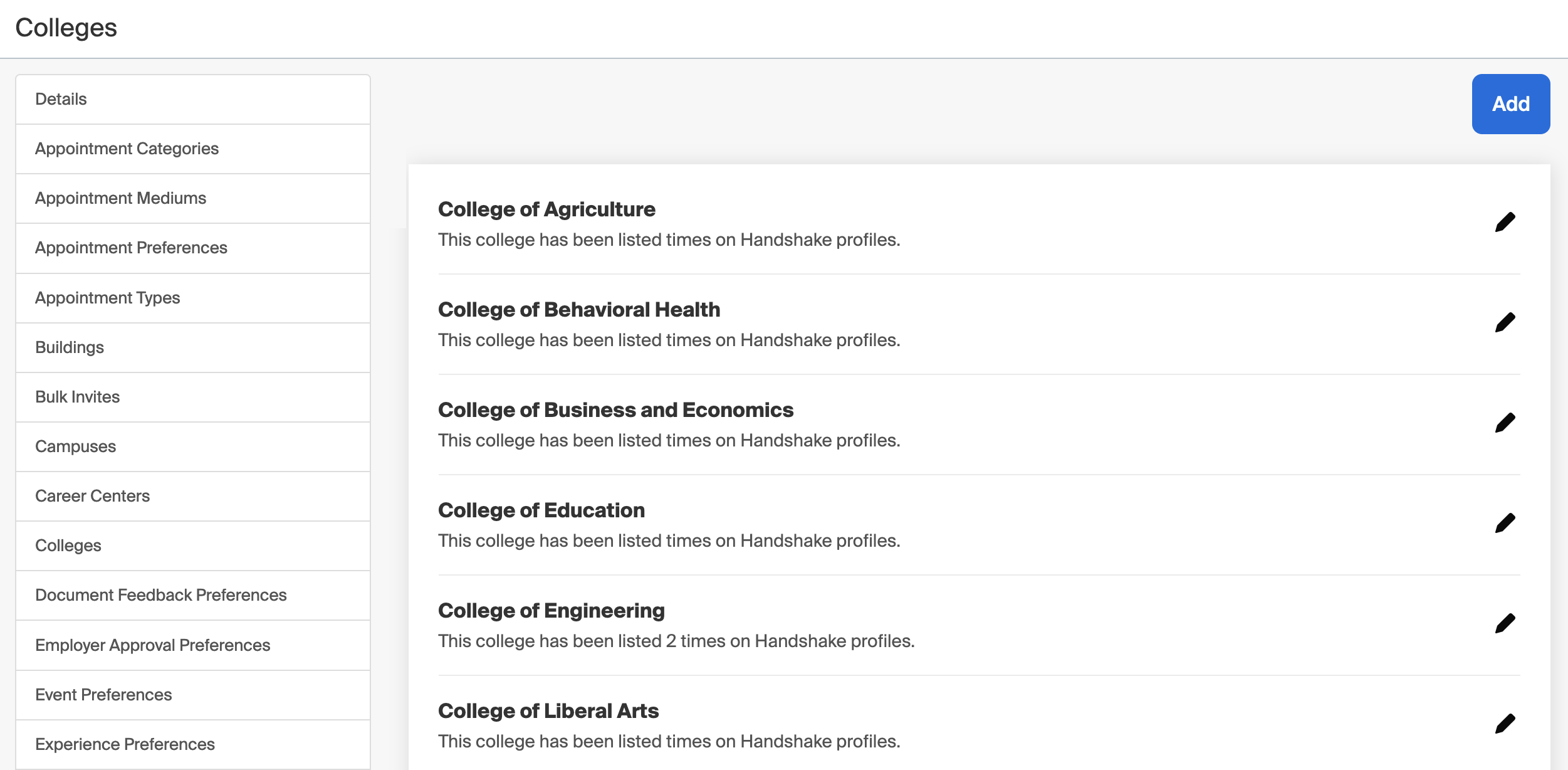 School Settings: Labels – Handshake Help Center